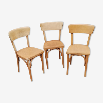Set of 3 vintage bistro chairs