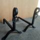 Pair of modernist andirons from the 1930s/40s