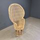 Vintage wicker peacock chair, 1970s