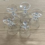 Set of 5 engraved glasses