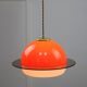 Italian Orange Space Age Saturn Lamp, 70s