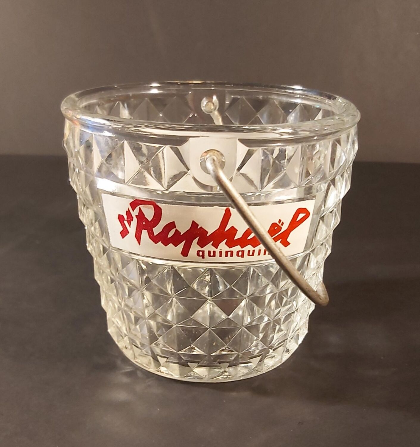 Ashtray and ice bucket advertising St Raphaël