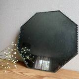 Vintage octagonal beveled mirror