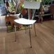 White and blue formica chair