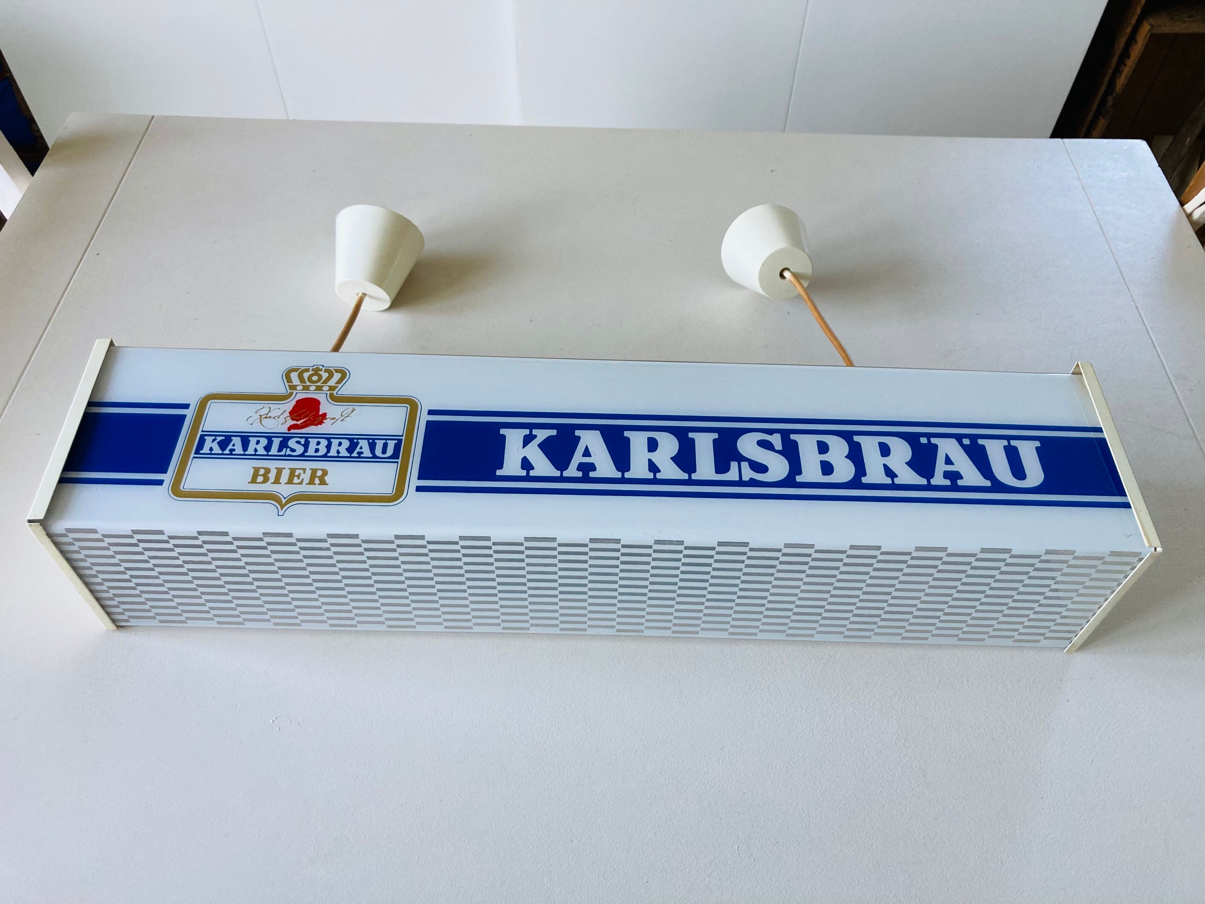 Illuminated beer bistro Karlsbrau