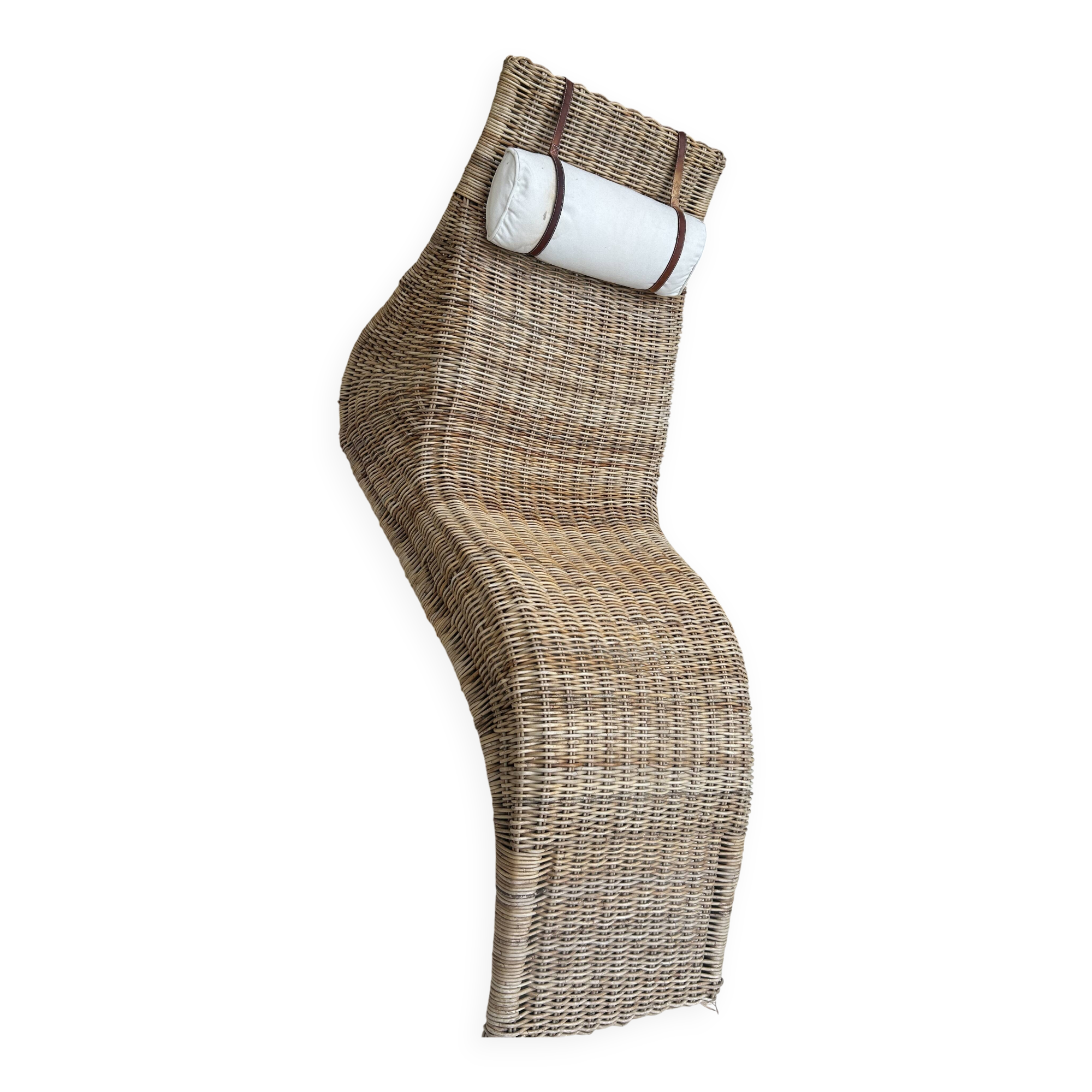 Karlskrona Karl Malwall chaise longue in rattan