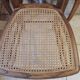 Set of four wooden chairs and canage / vintage seat