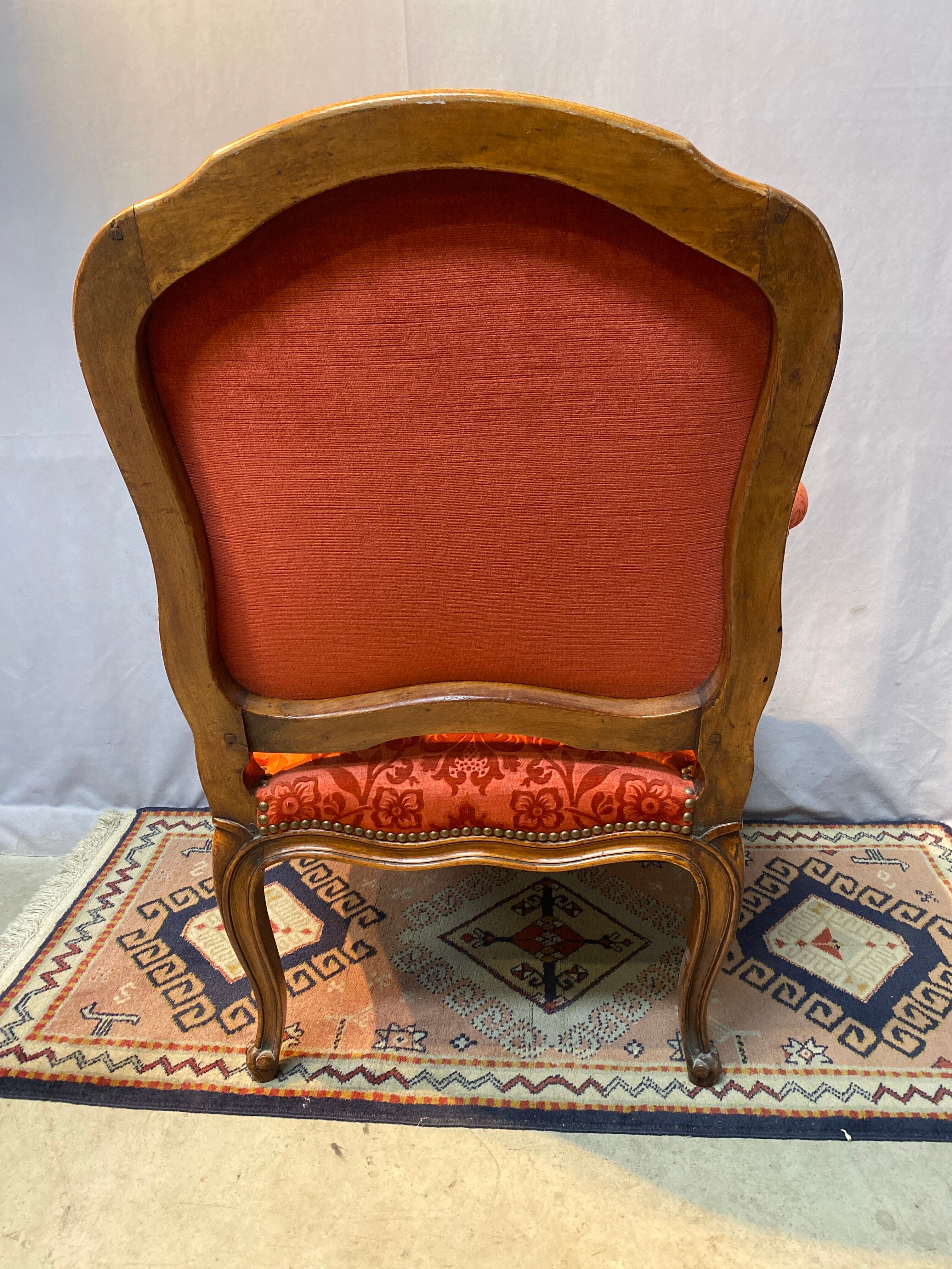 Walnut armchair louis XV