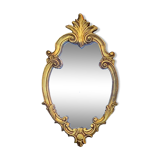 Antique mirror in carved wood with gilded leaf – Louis XV style – H59 cm