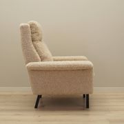 Fauteuil beige, design danois, années 1960, designer : Arne Vodder, éditeur : Fritz Hansen