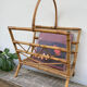 Vinyl holder in rattan and bamboo