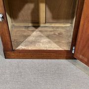 Bistro sideboard with 1 mahogany door and Formica top from the 1950s.
