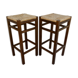 Paire de tabourets hauts de bar