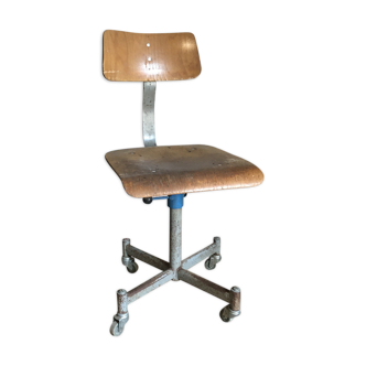 '50s industrial office chair adjustable in height