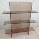 Etagère plexiglass verre fumé marron vintage