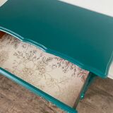Vintage chest of drawers with a duck blue makeover