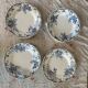 Set of 4 flat ironstone plates by Hippolyte Boulenger