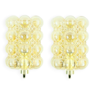 Pair of Mid-Century Bubble Glass Wall Lights - H. Tynell for Limburg, 1960s