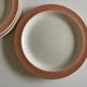 Set of 6 flat plates 1958 mid century Boch Frères Keralux Belgium