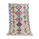 Tapis berbère losanges coloré 252 x 134 cm