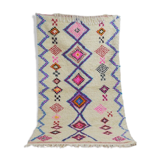 Colorful diamond berber carpet 252 x 134 cm