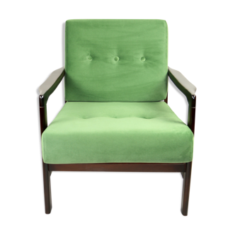 Fauteuil vintage vert clair par Z. Baczyk, années 1970