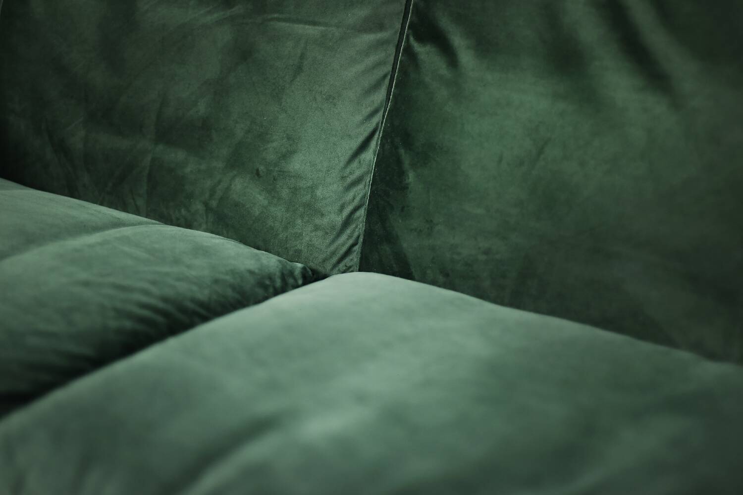 Vintage Mid-Century Modern Rosewood & Green Velour 3-Seater Sofa and Chair