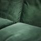 Vintage Mid-Century Modern Rosewood & Green Velour 3-Seater Sofa and Chair