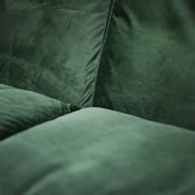 Vintage Mid-Century Modern Rosewood & Green Velour 3-Seater Sofa and Chair