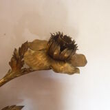 Gilded brass flower wall light