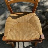 Set of 6 straw chairs