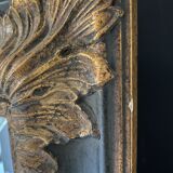 Miroir noir et or style Empire 34x39cm