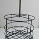 Porte-bouteille vintage en métal et bois