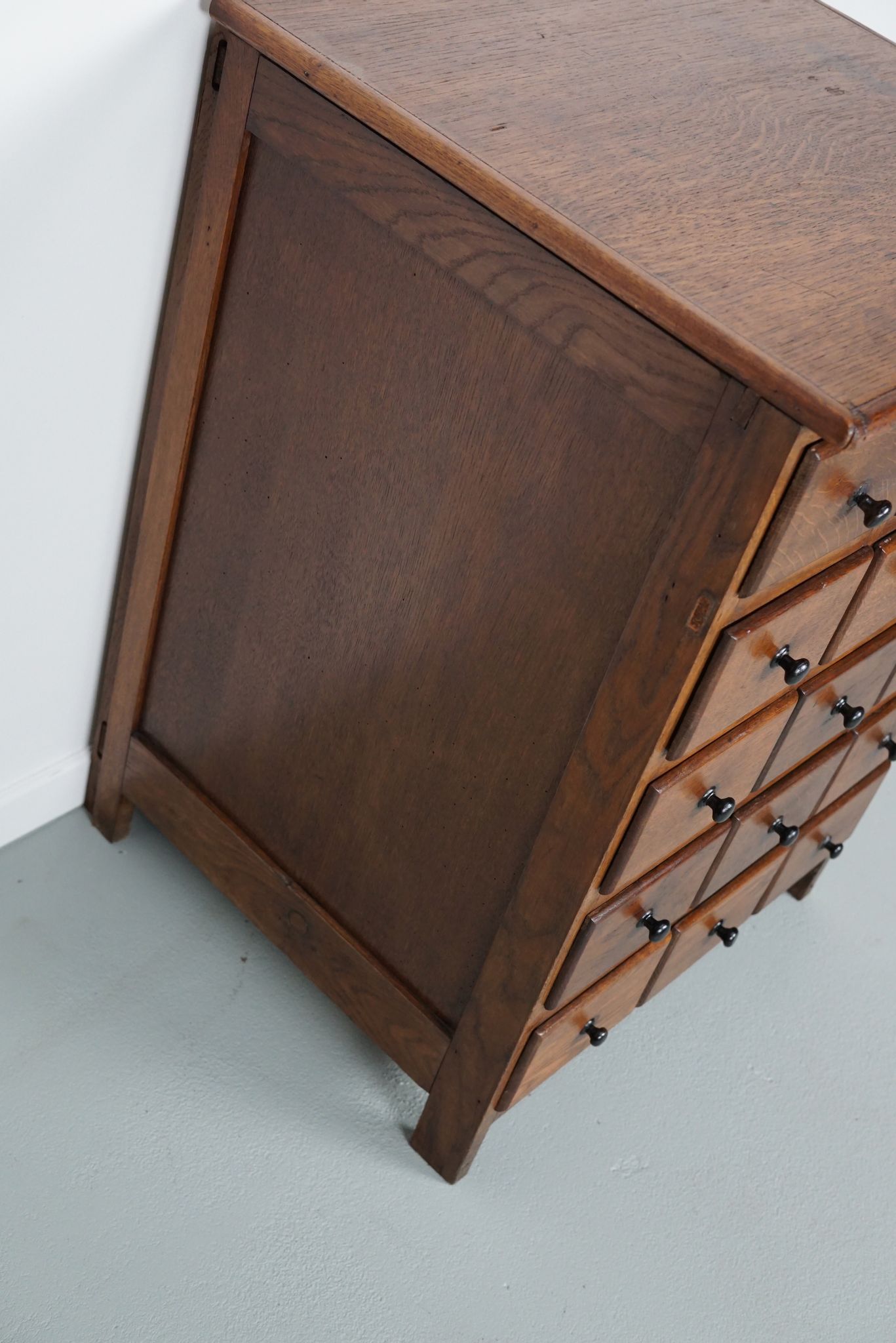 Dutch Oak Apothecary / Barber Cabinet, Early 20th Century