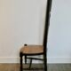 Chaise de nourrice provençale avec assise cannée ancienne