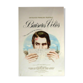 Original 1968 vintage cinema poster stolen kisses François Truffaut new wave entilée