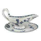 Sarreguemines Iron Earth Sauceboat on Frame, Carmen Model