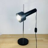 60s black and chrome adjustable spot desk lamp