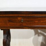 Desk Table with Shutters in Solid Rosewood, Restoration Period – Early 19th Century