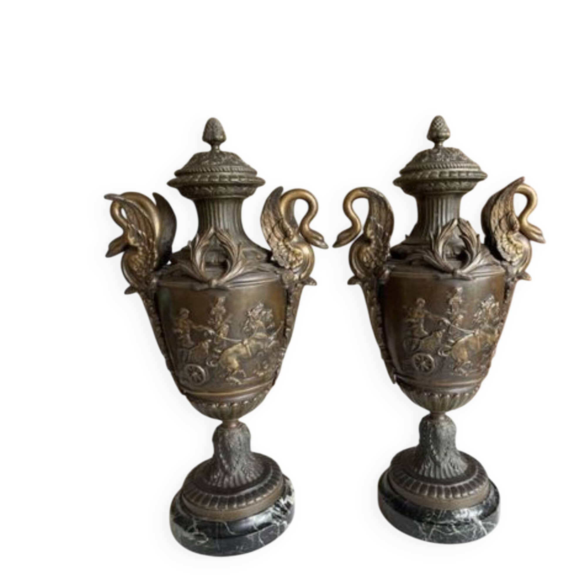 According to Émile Louis Picault, sculptor, a pair of large decorative vases.