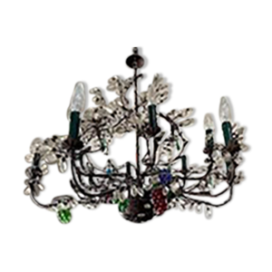Lustre cristal métal