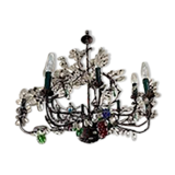 Crystal metal chandelier with grapevines