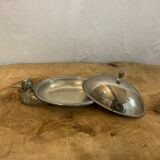 Foie gras display in metal and glass