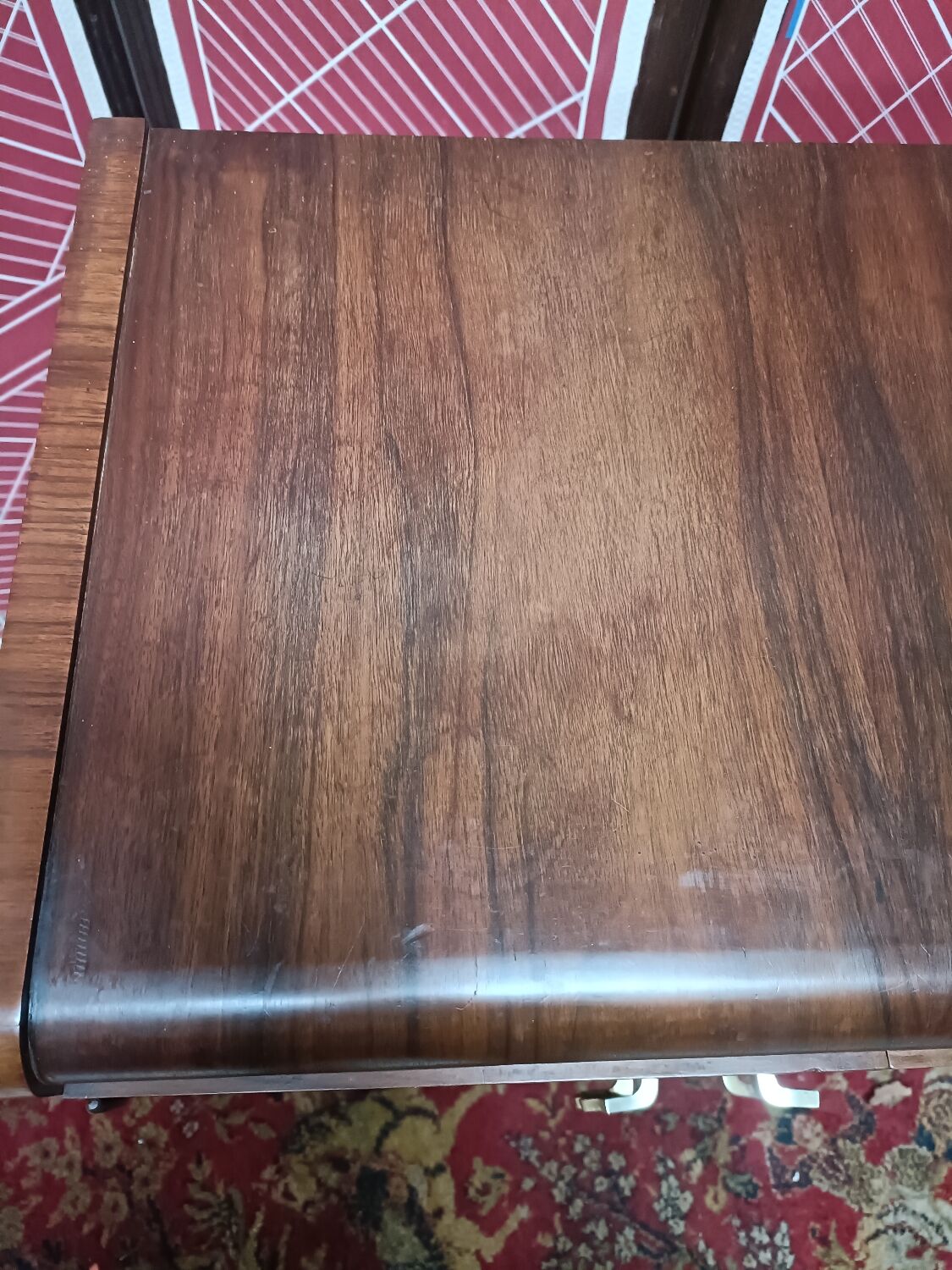 Art deco bar furniture symmetrical walnut veneer
