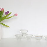 Set of 5 champagne glasses without foot, bistro style