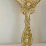 Mirror opposite hand brass 13x30cm