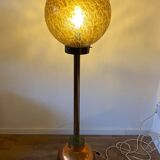 Art Deco style  Floor Lamps With Round Glass Shade, 1950s