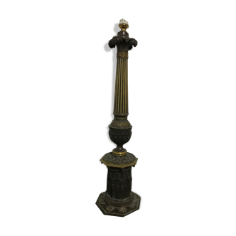 Neo-gothic bronze lamp foot 19th