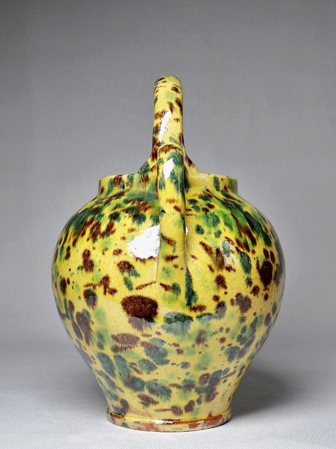 Pretty vintage terracotta glazed goat jug