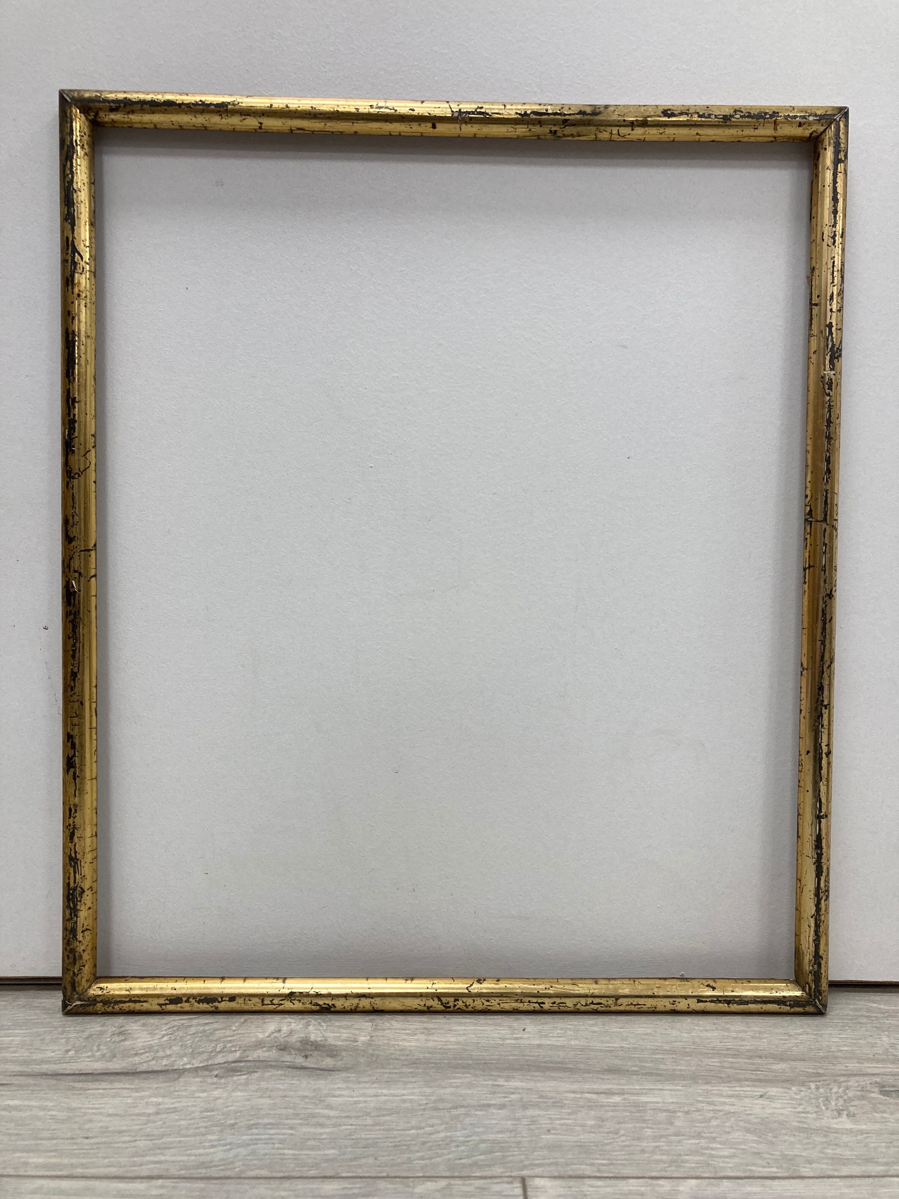 Vintage patinated golden frame